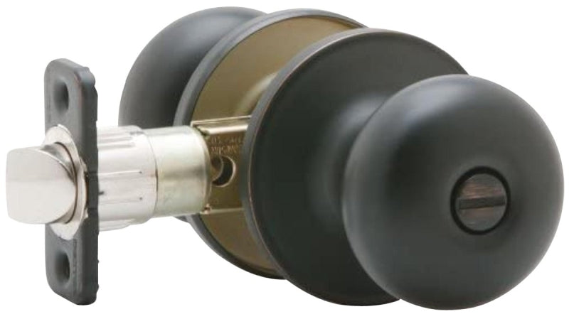 DEXTER BY SCHLAGE Dexter J Series J40V STR 716 Privacy Lockset, Round Design, Knob Handle, Aged Bronze, Metal, Interior Locking HARDWARE & FARM SUPPLIES DEXTER BY SCHLAGE