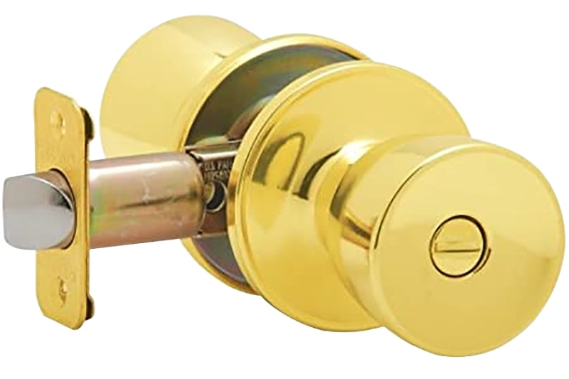 DEXTER BY SCHLAGE Dexter J Series J40 BYR 605 Privacy Lockset, Tulip Design, Knob Handle, Bright Brass, Metal, Interior Locking HARDWARE & FARM SUPPLIES DEXTER BY SCHLAGE