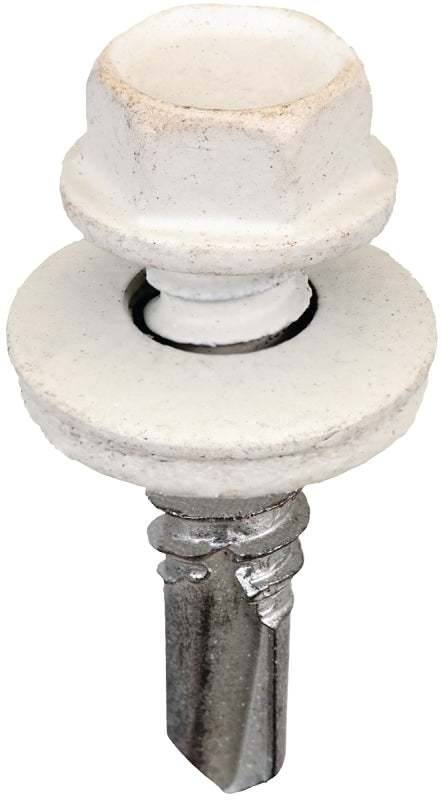 ACORN INTERNATIONAL Acorn International SW-MM141W250 Screw, #14 Thread, Hex Drive, Steel, Powder-Coated, White, 250/BAG HARDWARE & FARM SUPPLIES ACORN INTERNATIONAL