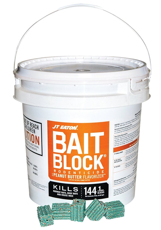 J.T. EATON J.T. Eaton 709PN Bait Block, 9 oz Pail, Peanut Butter, Solid HARDWARE & FARM SUPPLIES J.T. EATON