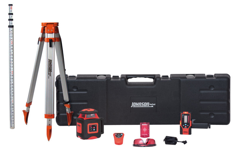 HULTAFORS Johnson 40-6541 Laser System, 200 ft Dia Interior, 2000 ft Dia Exterior, +/-1/16 in at 100 ft Accuracy, 1-Beam, 1-Line