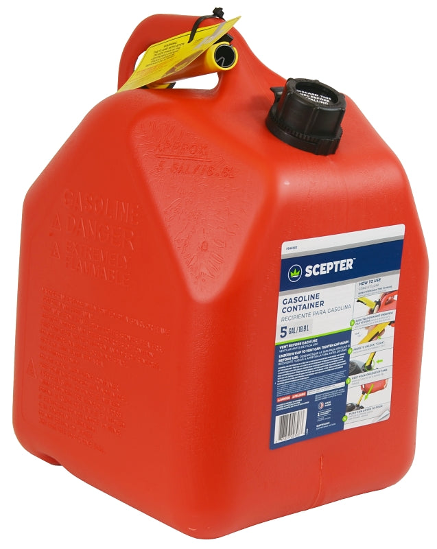 SCEPTER Scepter Flo n' go FG4G511 Gas Can, 5 gal Capacity, Polypropylene, Red AUTOMOTIVE SCEPTER