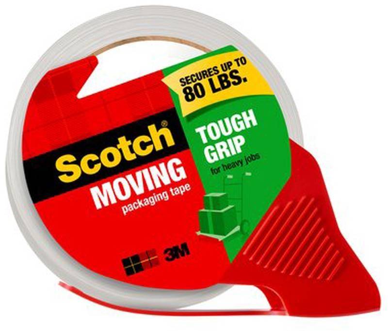 SCOTCH Scotch 3500S-RD Tough Grip Moving Packaging Tape, 38.2 linear yd L, 1.88 in W, Clear PAINT SCOTCH