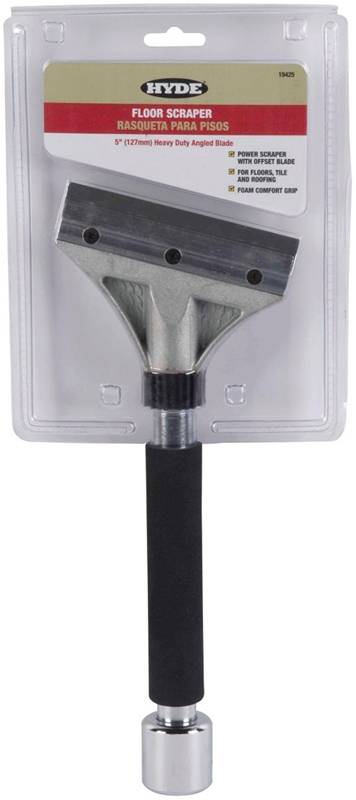 HYDE Hyde 19425 Hammer Scraper, 5 in W Blade, Carbon Steel Blade, Foam-Grip Handle, Rubber Handle