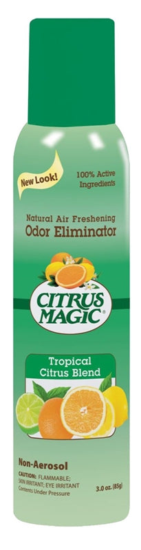 BEAUMONT PRODUCTS Citrus Magic 612172867 Air Freshener, 3 oz Bottle, Tropical Citrus Blend