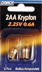 DORCY Dorcy 41-1664 Replacement Bulb, 2.25 V, 0.6 A, Screw Lamp Base, Krypton Lamp ELECTRICAL DORCY