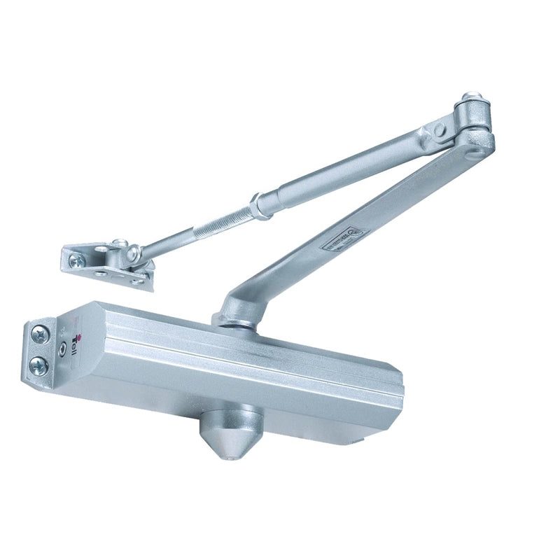 TELL MANUFACTURING Tell Manufacturing DC100018 Door Closer, Parallel Arm, #1 to 4 Spring, Aluminum