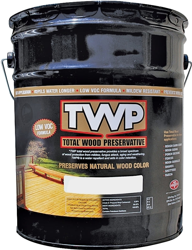 TWP (AMTECO) TWP 1500 Series TWP-1516-5 Wood Preservative, Rustic Oak, Liquid, 5 gal, Can PAINT TWP (AMTECO)
