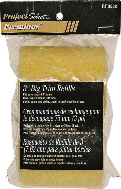 LINZER Linzer RT3082 Roller Cover, Yellow, 3 in L, Foam Cover, 12/PK PAINT LINZER