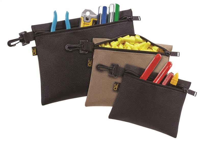 HULTAFORS CLC Tool Works Series 1100 Zipper Bag, 1-Pocket, Polyester, Black/Khaki TOOLS HULTAFORS