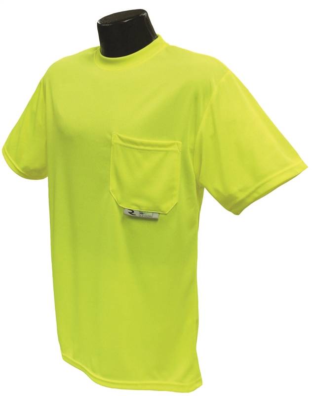 RADIANS Radians ST11-NPGS-2X Safety T-Shirt, 2XL, Polyester, Green, Short Sleeve, Pullover Closure
