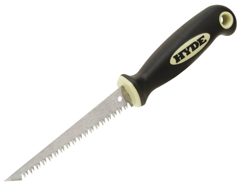 HYDE Hyde MAXXGRIP PRO Series 09016 Jab Saw, 6 in L Blade, 1 in W Blade, HCS Blade, Overmolded Handle, Redwood Handle