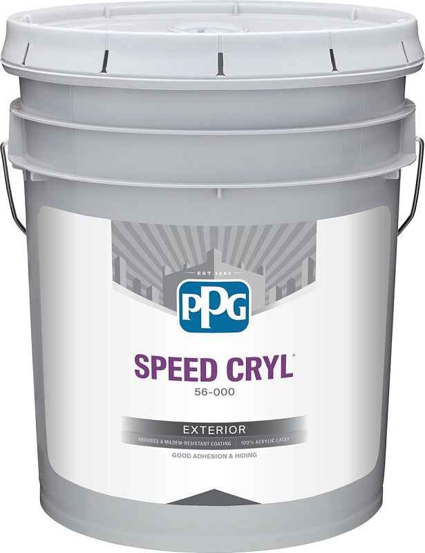 PPG PPG SPEED CRYL 56-410XI 56-440XI-5G Exterior Paint, Satin, White, 5 gal AUTOMOTIVE PPG