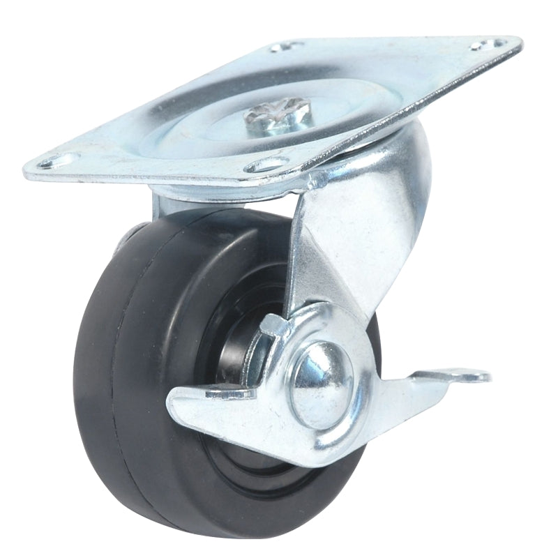DH CASTERS Dh Casters C-GD30RSB Swivel Caster, 3-1/8 x 4-1/16 in Plate, 3-13/16 in H Dimensions, 3 in Dia Wheel HARDWARE & FARM SUPPLIES DH CASTERS