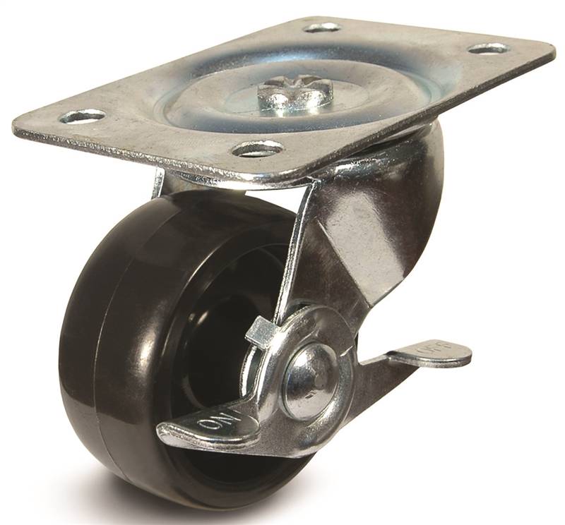 DH CASTERS Dh Casters C-GD30PSB Swivel Caster, 3-1/8 x 4-1/16 in Plate, 3-13/16 in H Dimensions, 3 in Dia Wheel, 1-1/4 in W Wheel HARDWARE & FARM SUPPLIES DH CASTERS