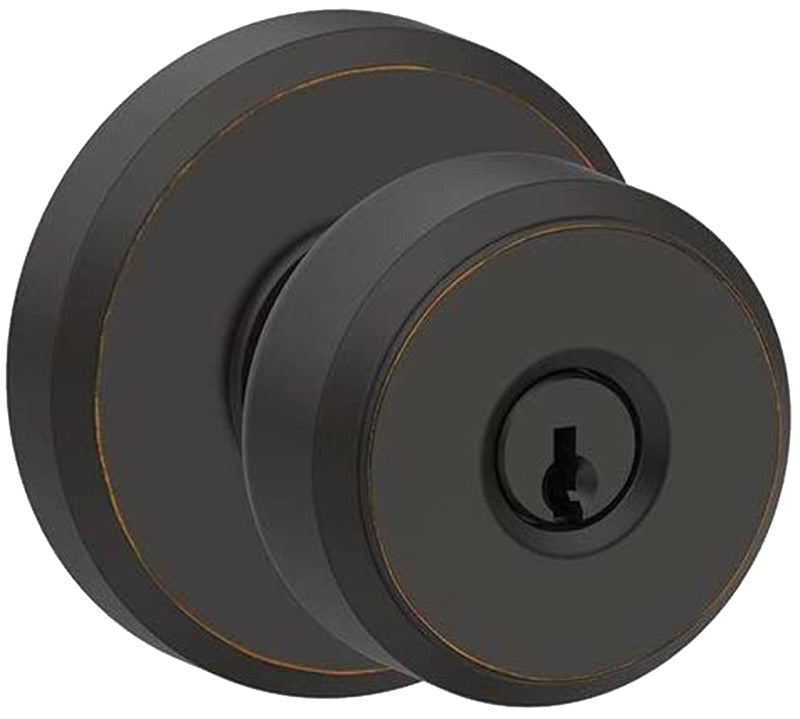 SCHLAGE LOCK Schlage F51 V BWE 716 Entry Knob Set, Knob Handle, Aged Bronze, Metal, C Keyway, Re-Key Technology: Traditional HARDWARE & FARM SUPPLIES SCHLAGE LOCK