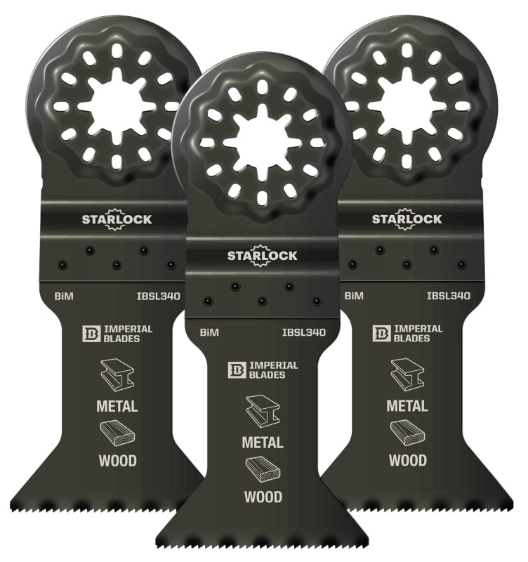 IMPERIAL BLADES Imperial Blades Starlock IBSL340-3 Standard Blade, 18 TPI, Bi-Metal, 3/PK TOOLS IMPERIAL BLADES