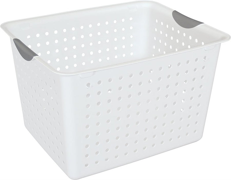 STERILITE Sterilite Ultra 16288006 Storage Basket, 2 cu-ft Capacity, Plastic, White HOUSEWARES STERILITE