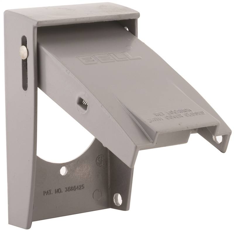 HUBBELL Hubbell 5030-0 Cover, 2-5/32 in Dia, 4-1/2 in L, 2-3/4 in W, Aluminum, Gray, Powder-Coated ELECTRICAL HUBBELL