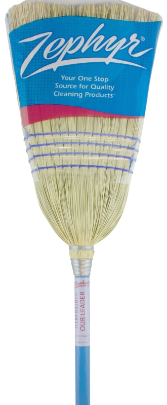 ZEPHYR MANUFACTURING Zephyr 32019 Household Broom, #19 Sweep Face, Broomcorn/Natural Fiber Bristle