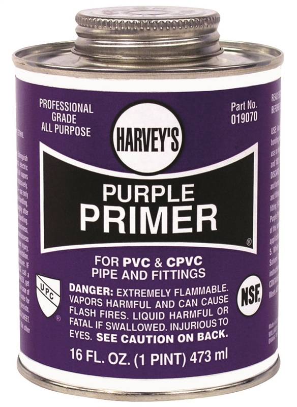 HARVEY Harvey 19070-12 All-Purpose Professional-Grade Primer, Liquid, Purple, 16 oz Can PLUMBING, HEATING & VENTILATION HARVEY