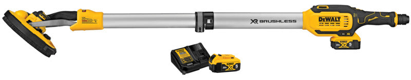 DEWALT DEWALT 20V MAX Series DCE800P2 Cordless Drywall Sander Kit, Battery, 20 V, 9 in Pad/Disc, 1200 rpm No Load