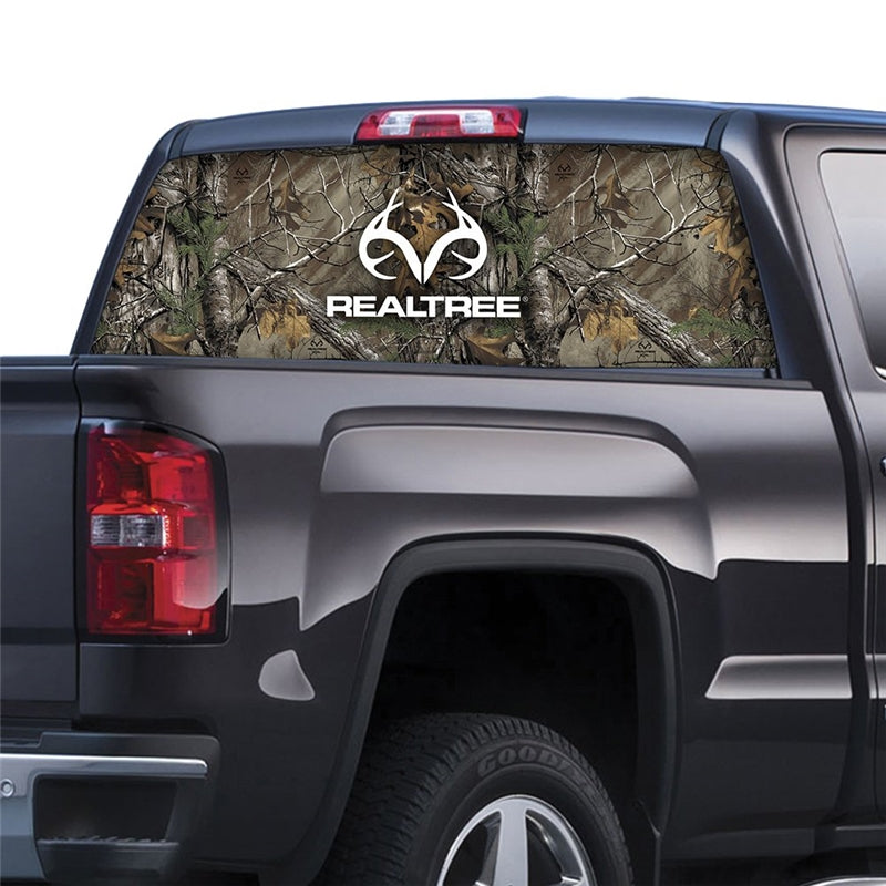 SEI/REALTREE CAMO Realtree RT-WF-RL-XT Rear Window Decal, Realtree Logo with Realtree Xtra Camo, Vinyl Adhesive AUTOMOTIVE SEI/REALTREE CAMO