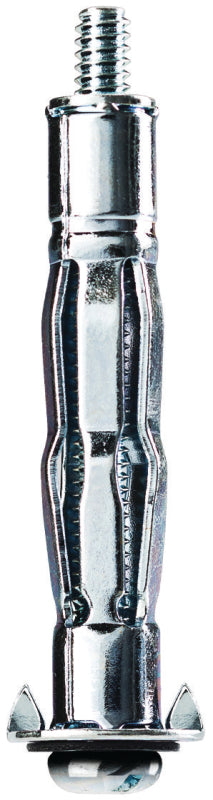 COBRA ANCHORS Cobra Anchors 132Y Hollow Wall Anchor, #6-32 Thread, Steel, Plated, 85 lb, 6/PK