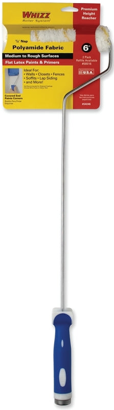 WHIZZ Whizz 54246 Mini Roller, 1/2 in Nap, Polyamide Roller, Whizz Roller System Mini Roller Handle, 6 in L Roller PAINT WHIZZ