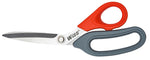 WISS Crescent Wiss W812S Household Scissor, 8-1/2 in OAL, 3-1/2 in L Cut, Gray/Red Handle, Stainless Steel Blade TOOLS WISS