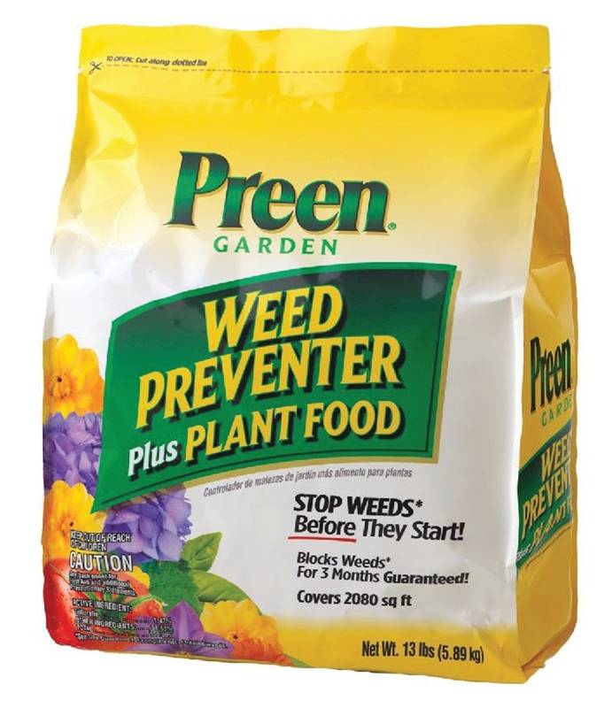 PREEN Preen 21-63905 Weed Preventer Plus Plant Food, Granular, 13 lb Bag LAWN & GARDEN PREEN