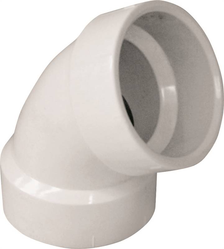 IPEX USA LLC-CANPLAS IPEX 192603L Pipe Elbow, 3 in, Hub, 60 deg Angle, PVC, White, SCH 40 Schedule PLUMBING, HEATING & VENTILATION IPEX USA LLC-CANPLAS