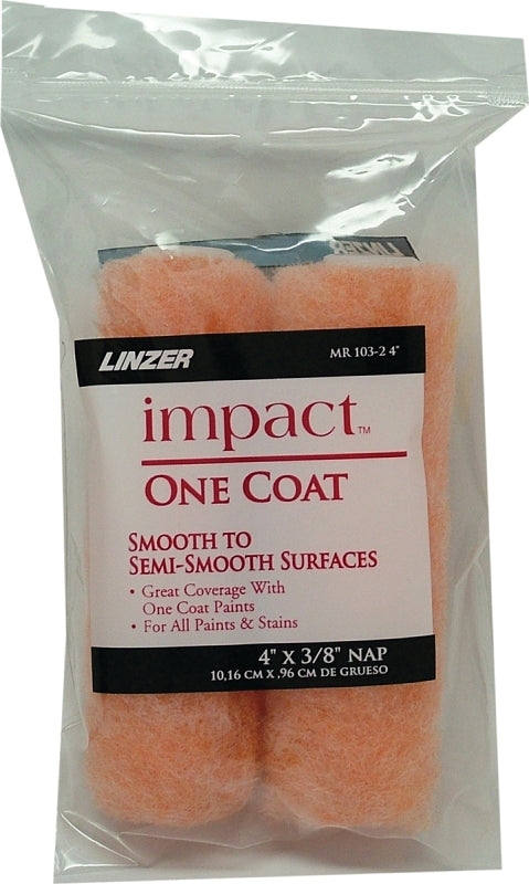 LINZER Linzer MR 103-2 4IN Roller Cover, 3/8 in Thick Nap, 4 in L, Fabric Cover PAINT LINZER