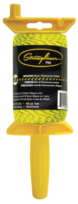 STRINGLINER BY U.S. TAPE Stringliner 25494 Line Reel, 500 ft L Line, Black/Fluorescent Yellow Line HARDWARE & FARM SUPPLIES STRINGLINER BY U.S. TAPE