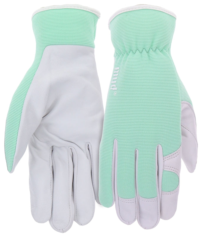 MUD Mud MD72001MT-W-ML Gloves, Women's, M/L, Spandex Back, Mint