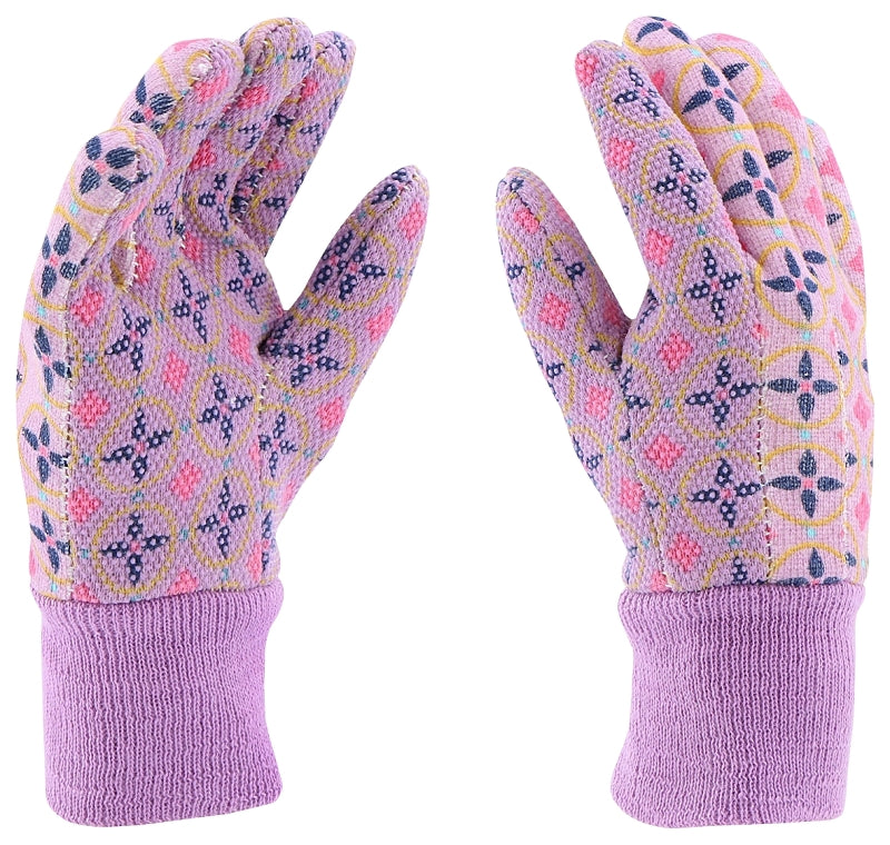 MIRACLE-GRO Miracle-Gro MG65757-Y Garden Gloves, Youth, Knit Wrist Cuff, Cotton/Polyester/PVC, Multi-Color CLEANING & JANITORIAL SUPPLIES MIRACLE-GRO