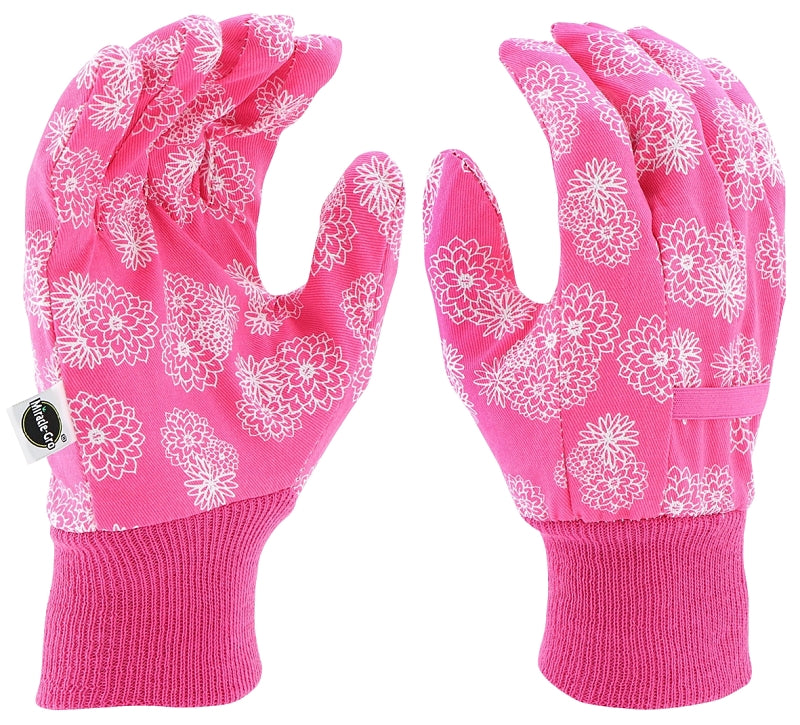 MIRACLE-GRO Miracle-Gro MG64002-W-ML Lightweight Garden Gloves, Women's, M/L, Knit Cuff, Canvas/Cotton/Polyester