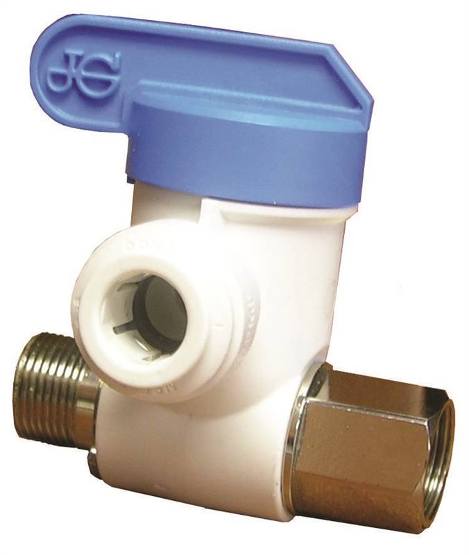 SHARKBITE John Guest ASVPP1LF Adapter Valve, 3/8 x 3/8 x 1/4 in Connection, Male Compression x Female Compression x Tube PLUMBING, HEATING & VENTILATION SHARKBITE