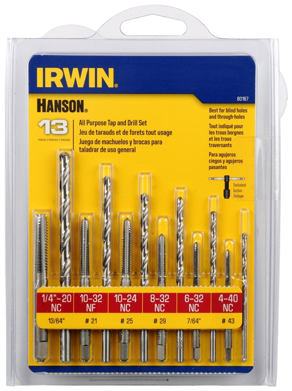 IRWIN Irwin 80187 Tap and Drill Set, HCS/HSS TOOLS IRWIN