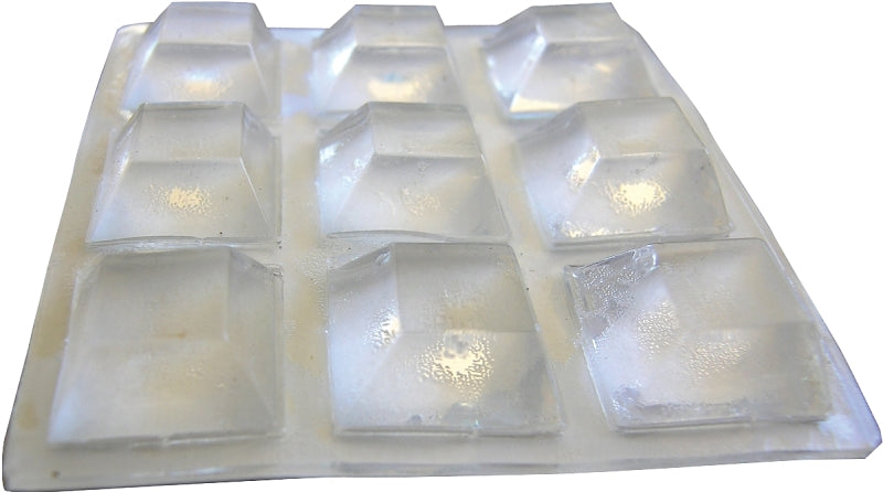 SHEPHERD Shepherd Hardware 9562 Surface Guard Bumper Pad, 1/2 in, Square, Vinyl, Clear HARDWARE & FARM SUPPLIES SHEPHERD