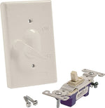 HUBBELL Hubbell 5121-1 Toggle Cover, 4-39/64 in L, 2-53/64 in W, Metal, White, Powder-Coated ELECTRICAL HUBBELL