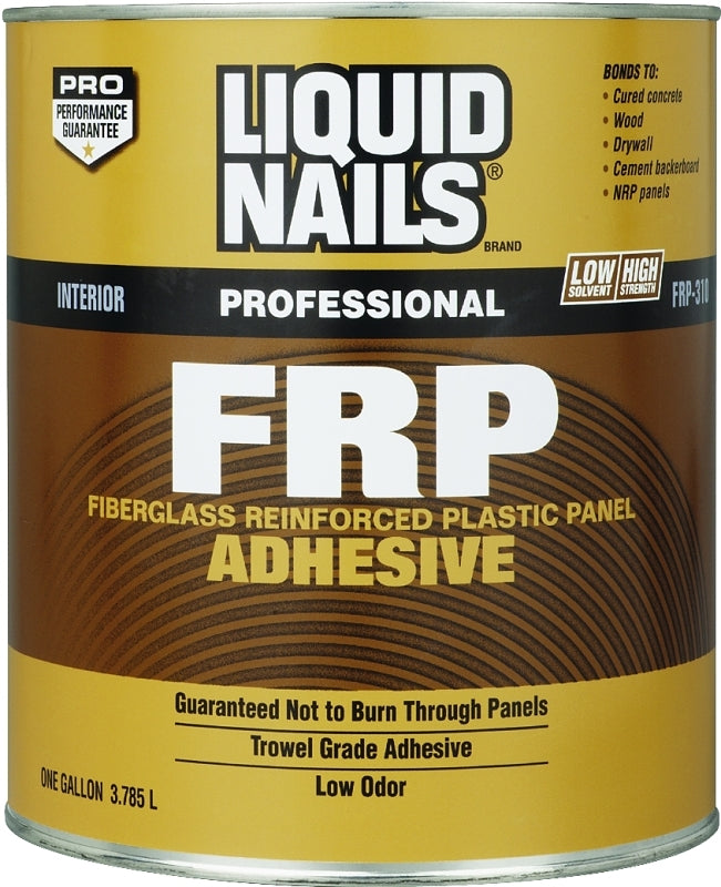 LIQUID NAILS Liquid Nails FRP-310 Panel Adhesive, Off-White, 1 gal Container