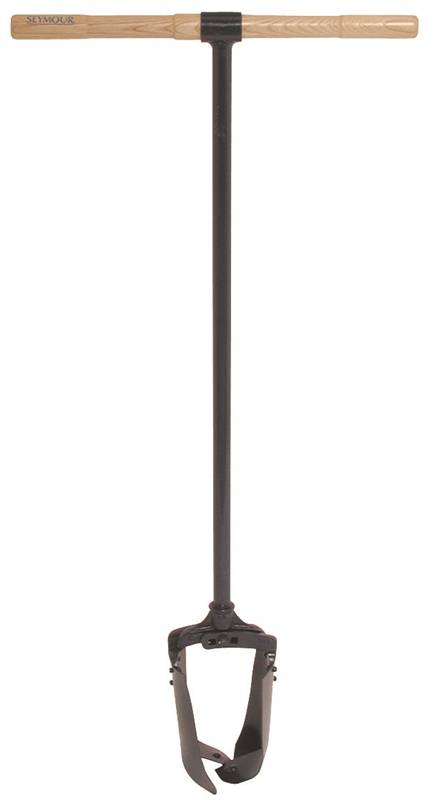 SEYMOUR Seymour 21326 Iwan Adjustable Auger, Riveted Blade, Steel Blade, Hardwood Handle, T-Shaped Handle, 47 in OAL LAWN & GARDEN SEYMOUR