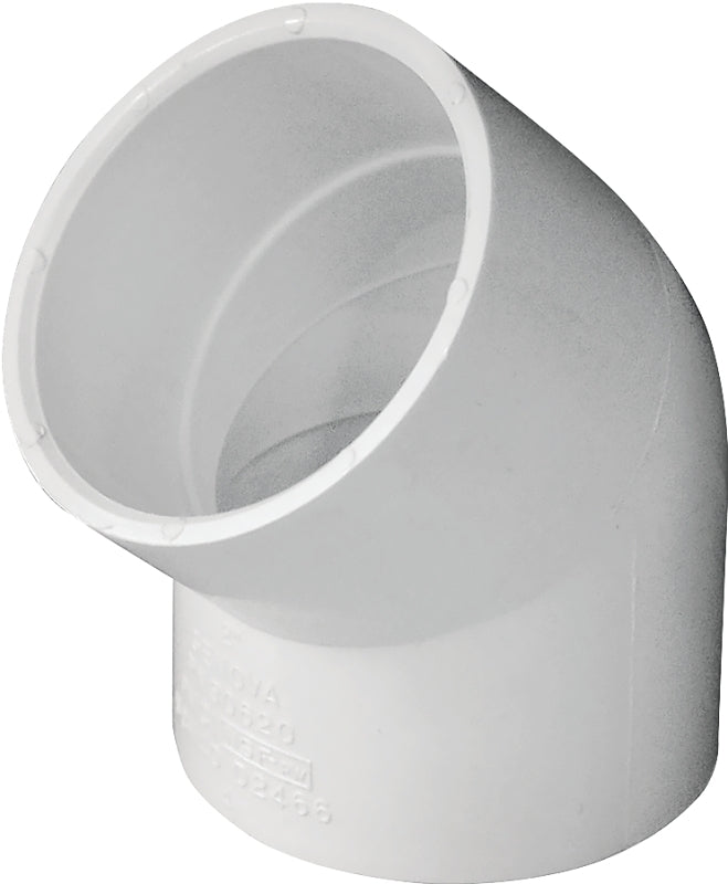 IPEX IPEX 435486 Pipe Elbow, 2 in, Socket, 45 deg Angle, PVC, SCH 40 Schedule LAWN & GARDEN IPEX
