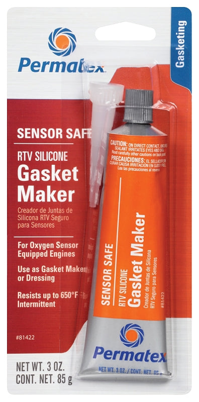 PERMATEX Permatex 81422 Gasket Maker, 3 oz Tube, Paste, Acetic Acid AUTOMOTIVE PERMATEX