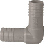 BOSHART INDUSTRIES Boshart UPPE-07 Pipe Elbow, 3/4 in, Insert, 90 deg Angle, Polypropylene, Gray, 200 psi Pressure PLUMBING, HEATING & VENTILATION BOSHART INDUSTRIES