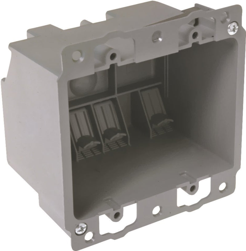 RACO Raco 7488RAC Cable Box, 2-Gang, PVC, Gray, Flush ELECTRICAL RACO