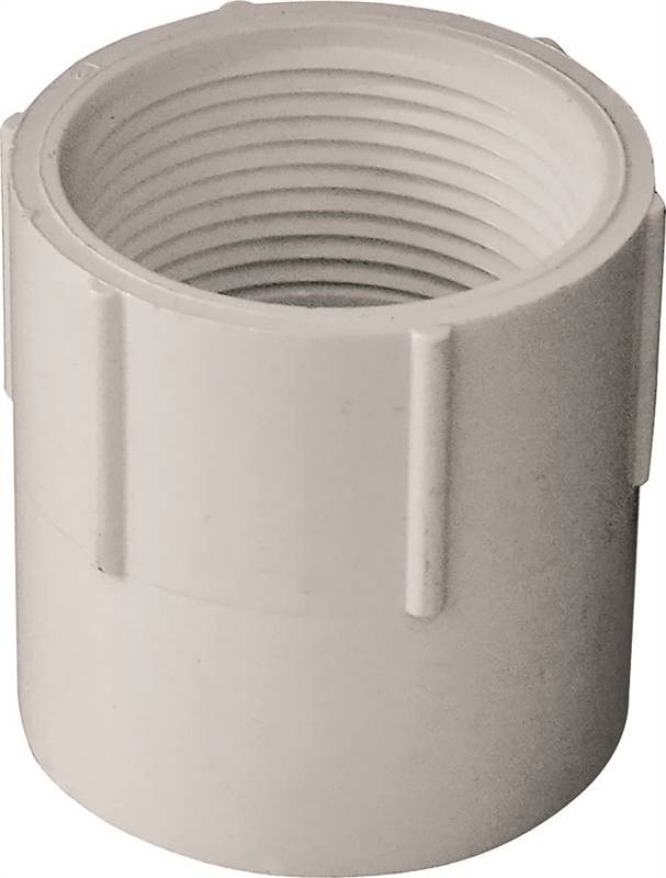 IPEX IPEX 435562 Pipe Adapter, 1-1/4 in, Socket x FPT, PVC, White, SCH 40 Schedule, 150 psi Pressure LAWN & GARDEN IPEX