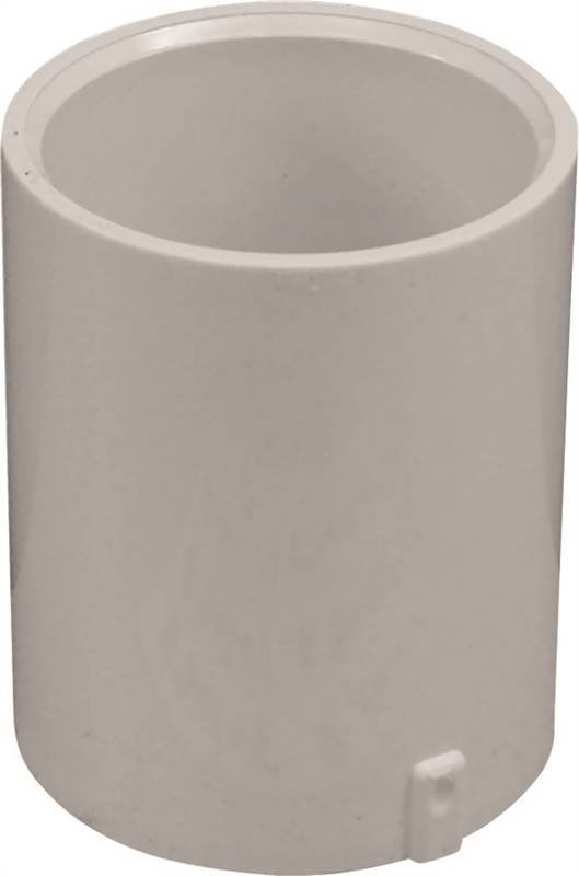 IPEX IPEX 435452 Pipe Coupling, 1-1/2 in, Socket, PVC, White, SCH 40 Schedule, 330 psi Pressure LAWN & GARDEN IPEX