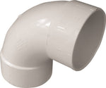 IPEX USA LLC-CANPLAS IPEX 414163BC Sewer Long Turn Sweep Pipe Elbow, 3 in, Hub, 90 deg Angle, PVC, White PLUMBING, HEATING & VENTILATION IPEX USA LLC-CANPLAS